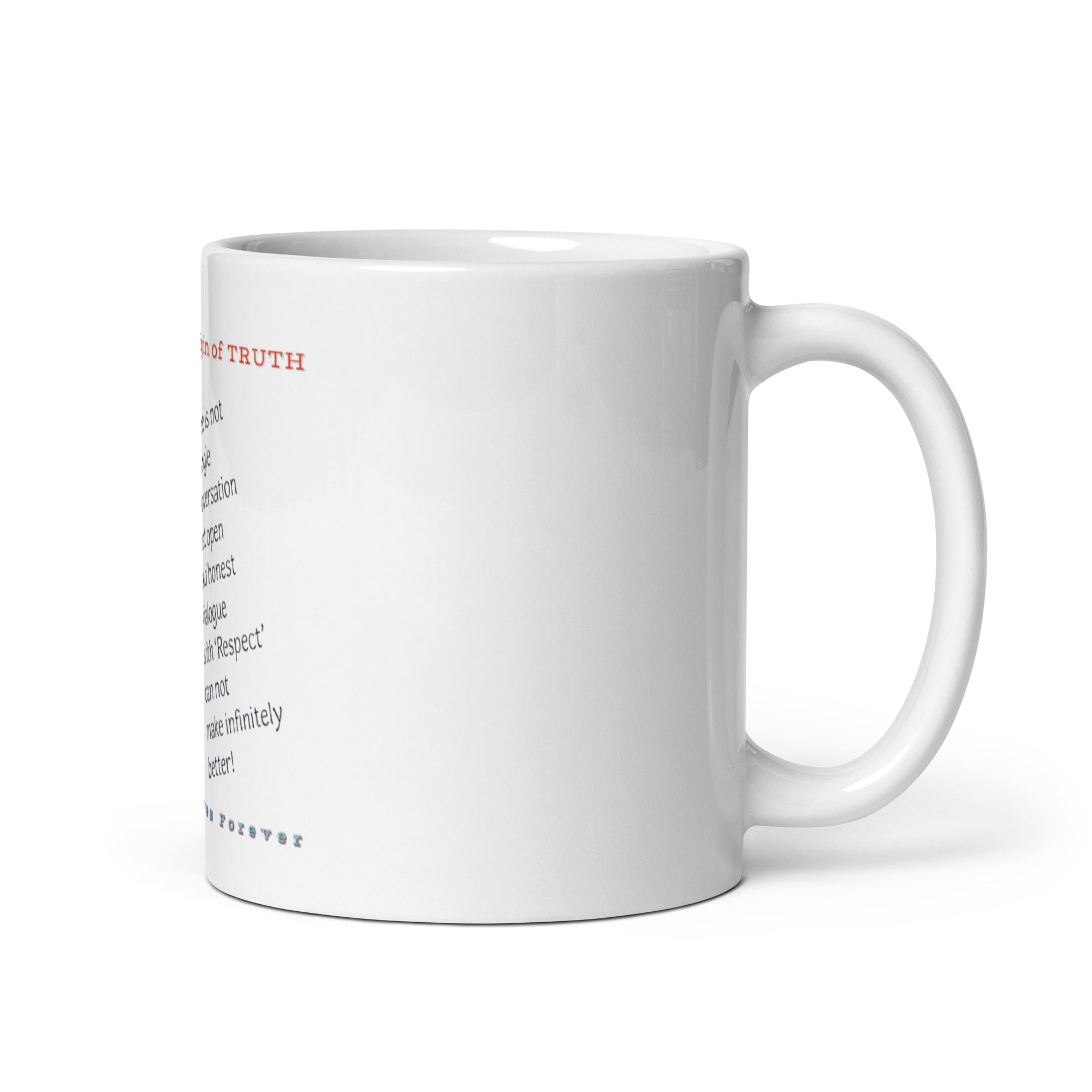 White glossy mug