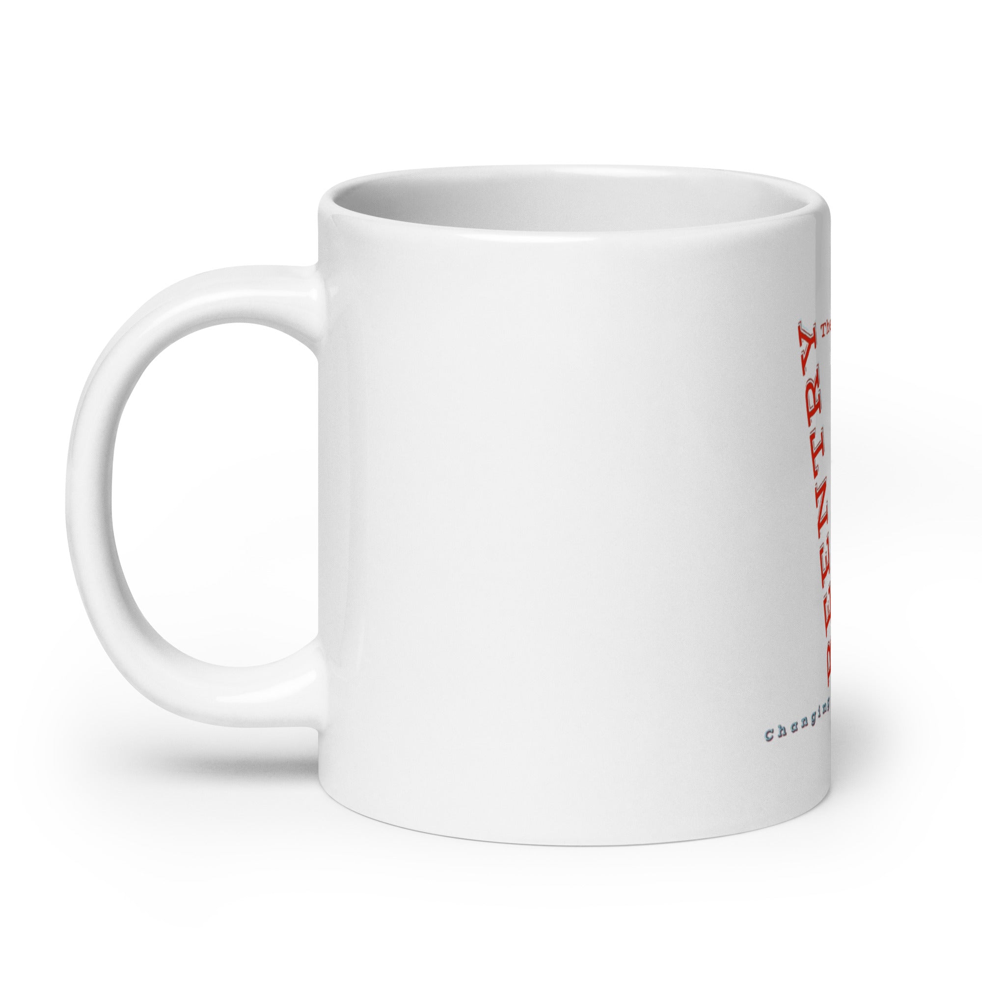 White glossy mug